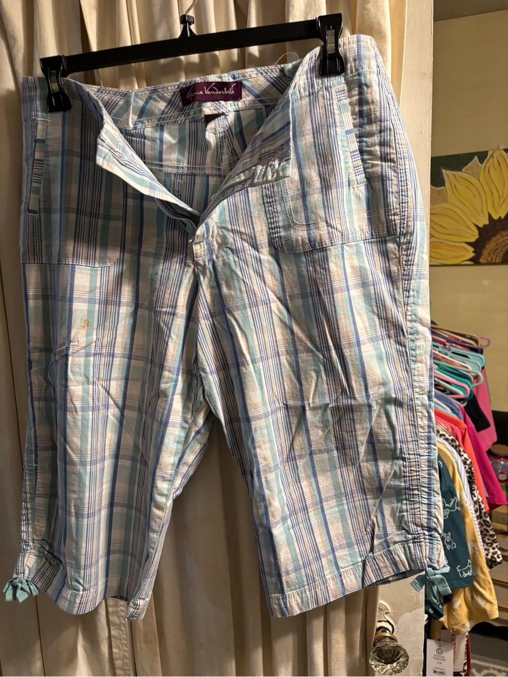 Vineyard Vines Women’s Plaid Blue Cotton Shorts